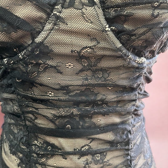 Lulus Black Lace Bustier Top, Size Small - Picture 6 of 9